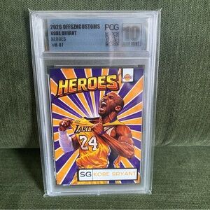 Custom Kobe Bryant Heroes graded PCG gem mint 10! Lakers